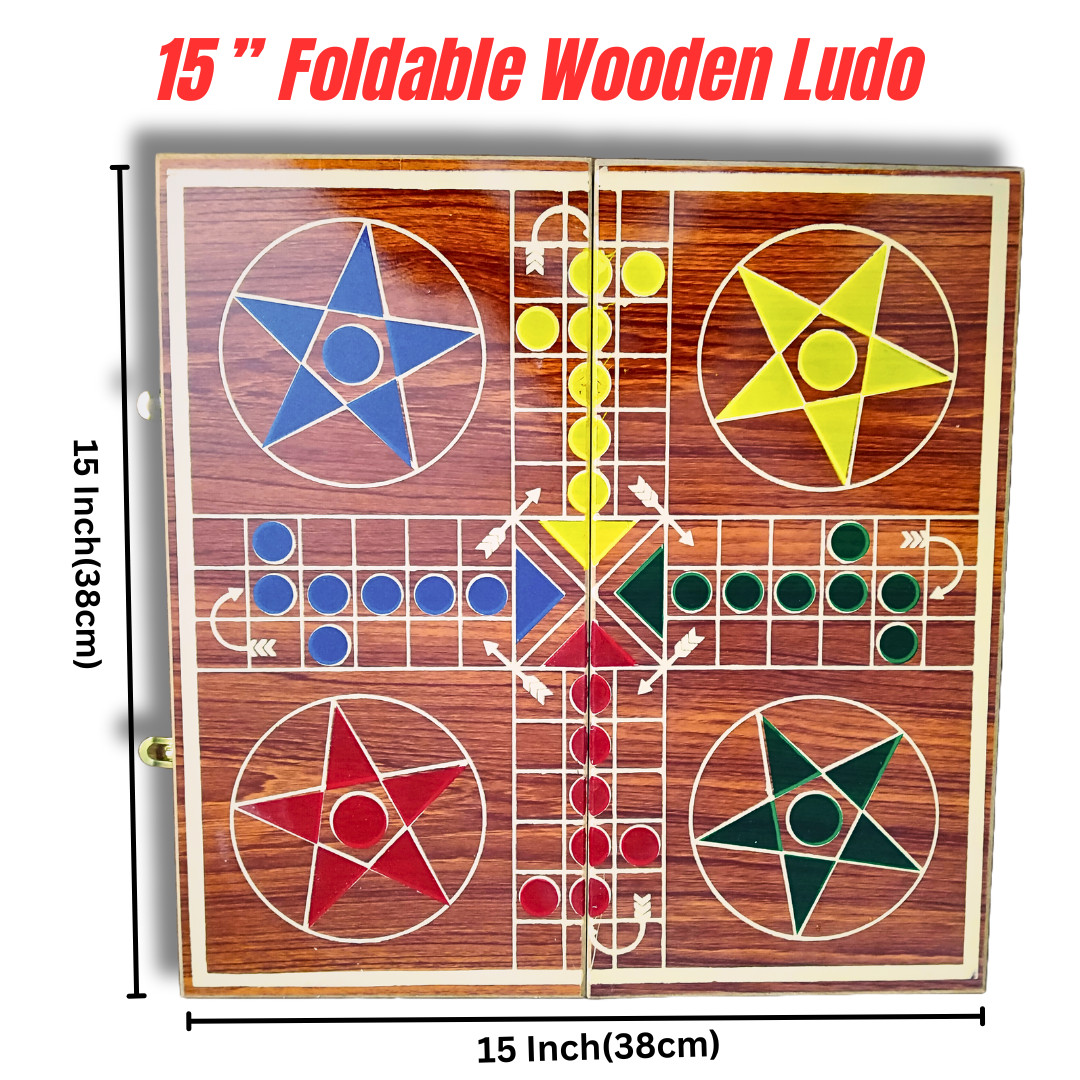 Ludo Wooden Board Game Foldable Classic Modern Fun Board Game With Fast Delivery