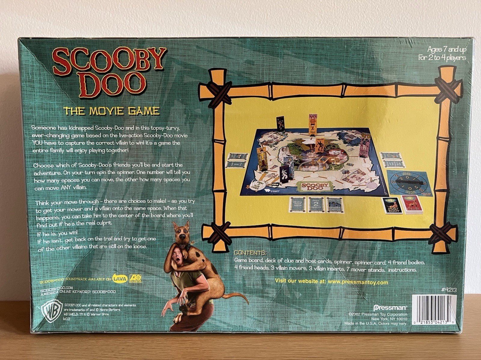 2002 Pressman:Scooby Doo The Movie Board Game, Sealed Brand New