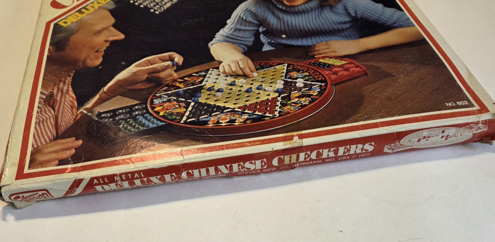 Vintage 1977 Chinese Checkers & Regular Checkers Deluxe Tin Board Game by Steven