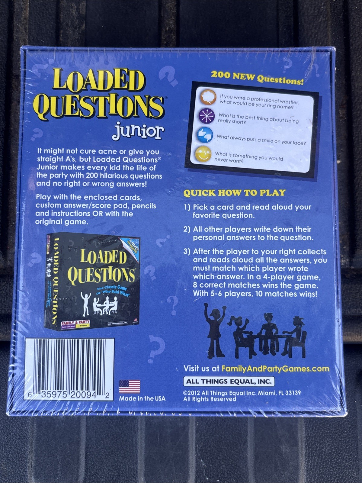 Loaded Questions Junior Ages 6+, 4-6 Players Game Of Who Said What
