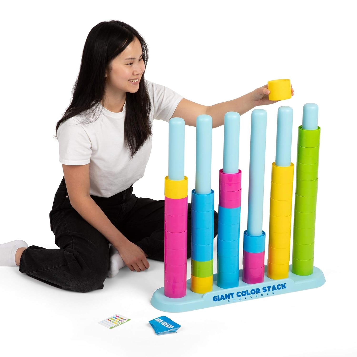 Giant Color Stack Challenge Strategy Stacking Puzzle Game 50 Puzzles Board Game