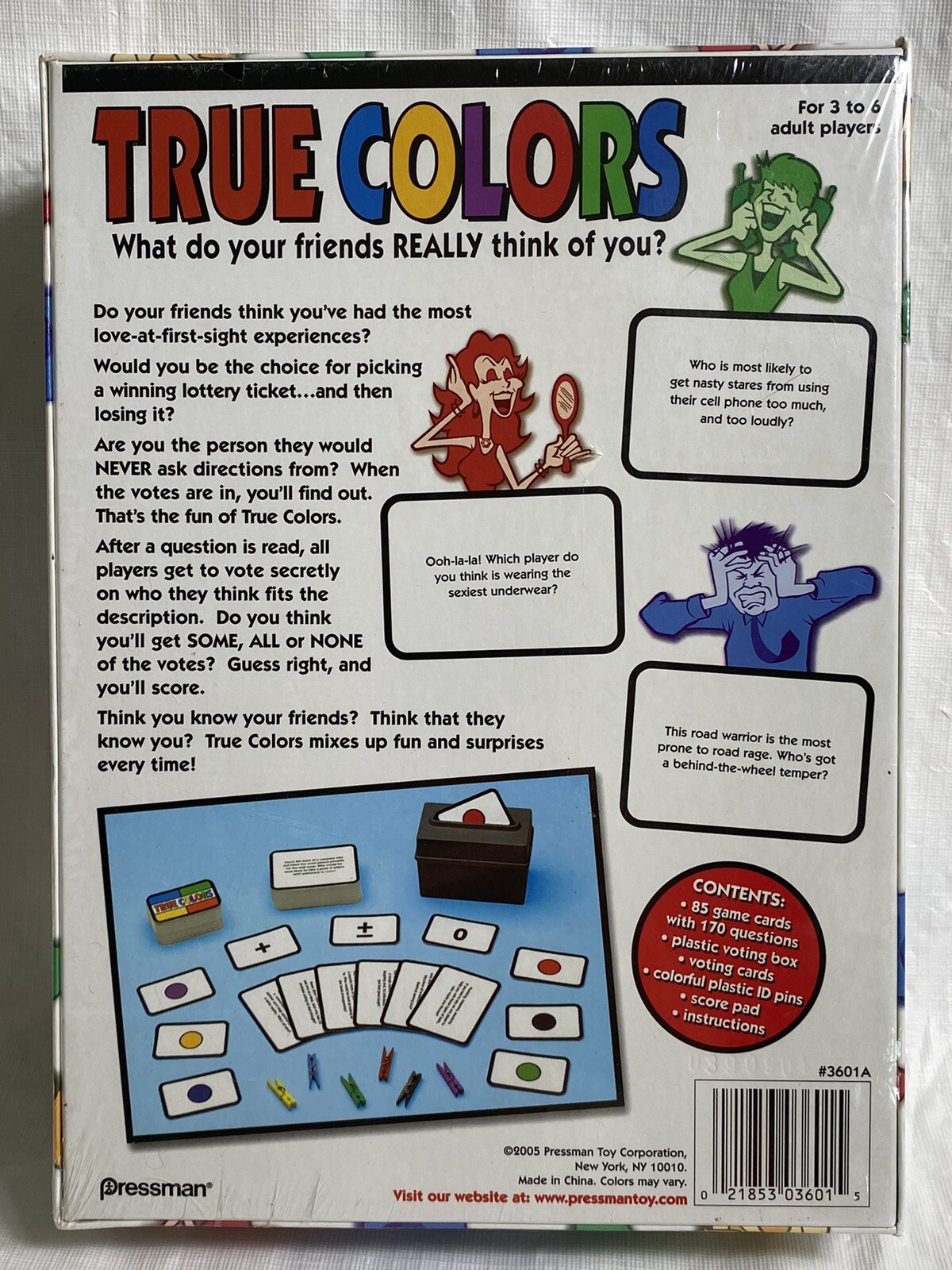 True Colors What Do Your Friends Really Think Of You Adult Game 2005 Pressman