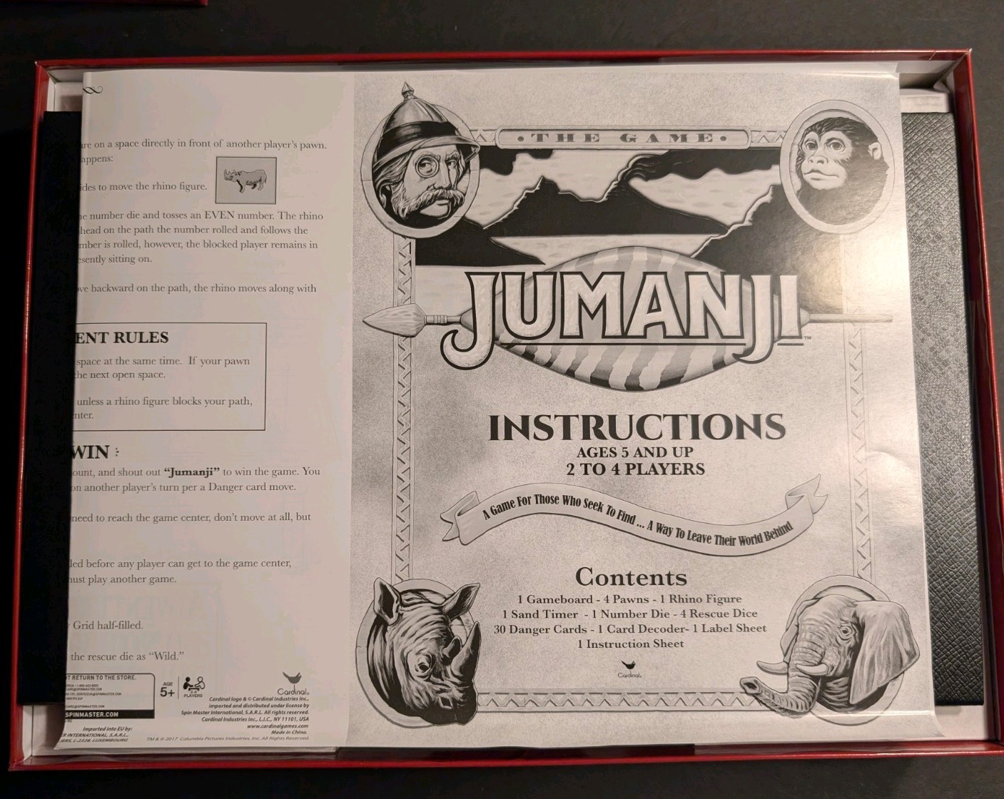​🎲 Jumanji: The Game (Cardinal 2017 Edition) – Complete & Ready for Adventure!