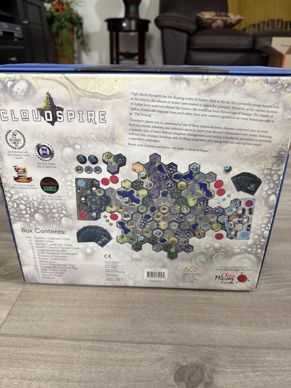 Cloudspire Board Game Base Game Chip Theory Games Neoprene Mat