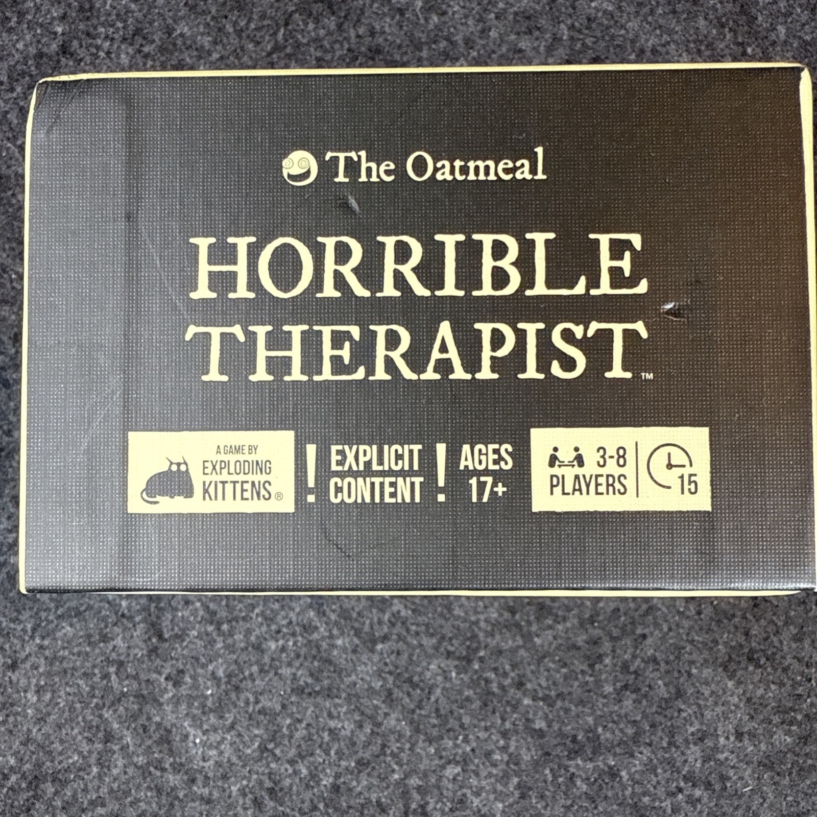 The Oatmeal Horrible Therapist Adult Card Game by Exploding Kittens – Open Box
