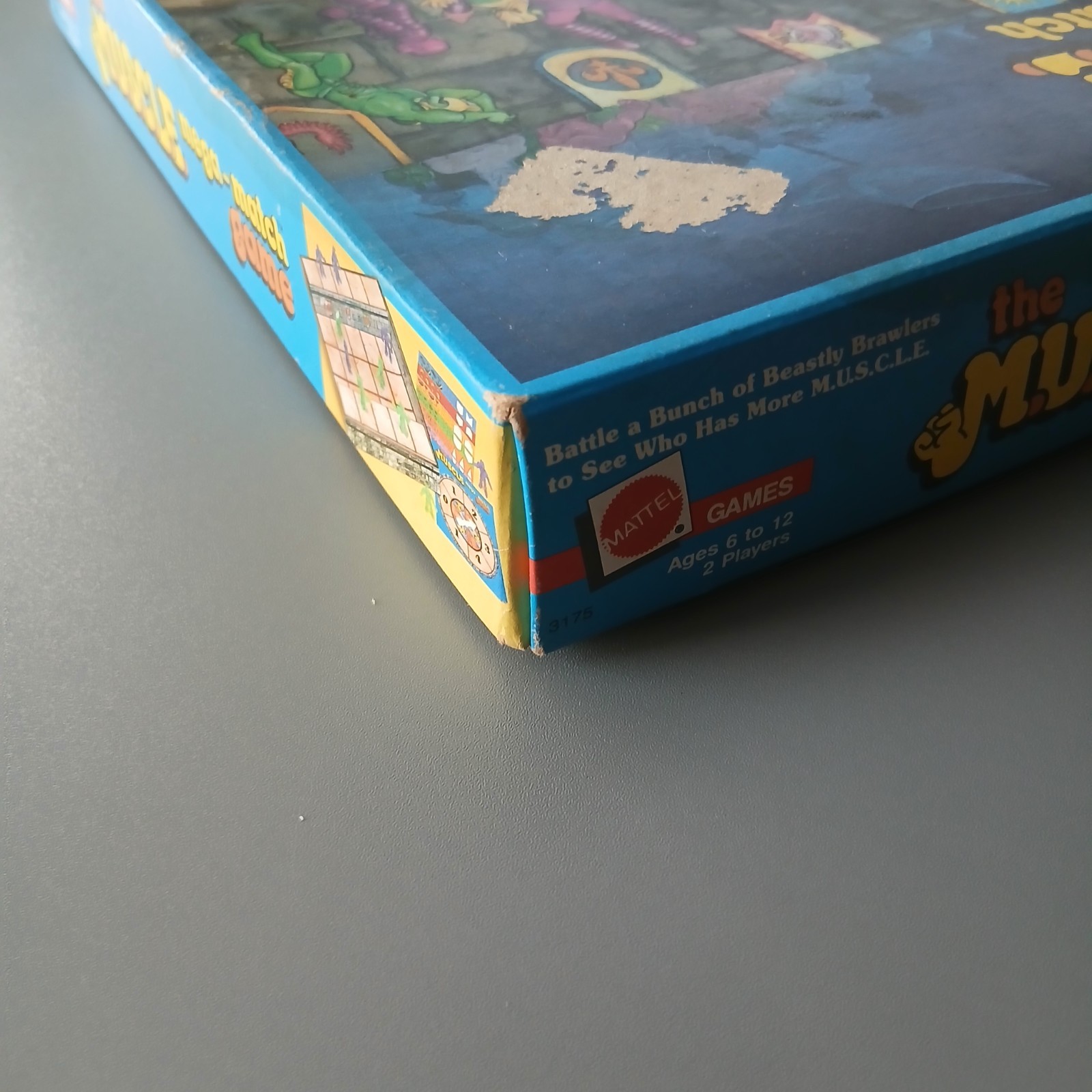 Vintage Mattel M.U.S.C.L.E Mega Match Game 1983 Arena w Figures Box Incomplete