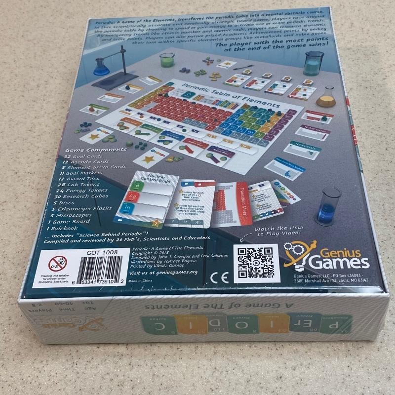 Periodic: A Game of The Elements Genius Board Games Ages 10+ NEW SEALED