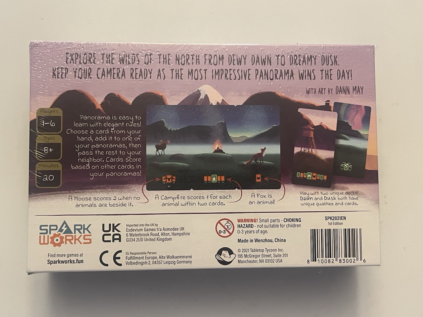 Panorama 2021 Spark Works Board game NIB 1-6 Players Ages 8+ 20 Min games 