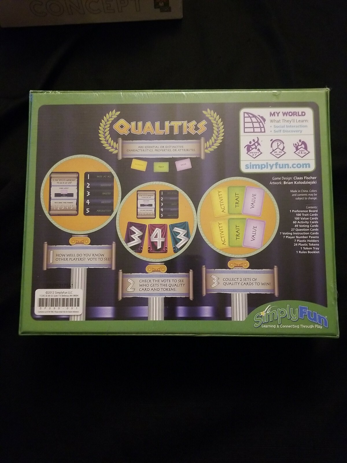Qualities Board Game by Simply Fun NEW! Social interaction & self discovery game