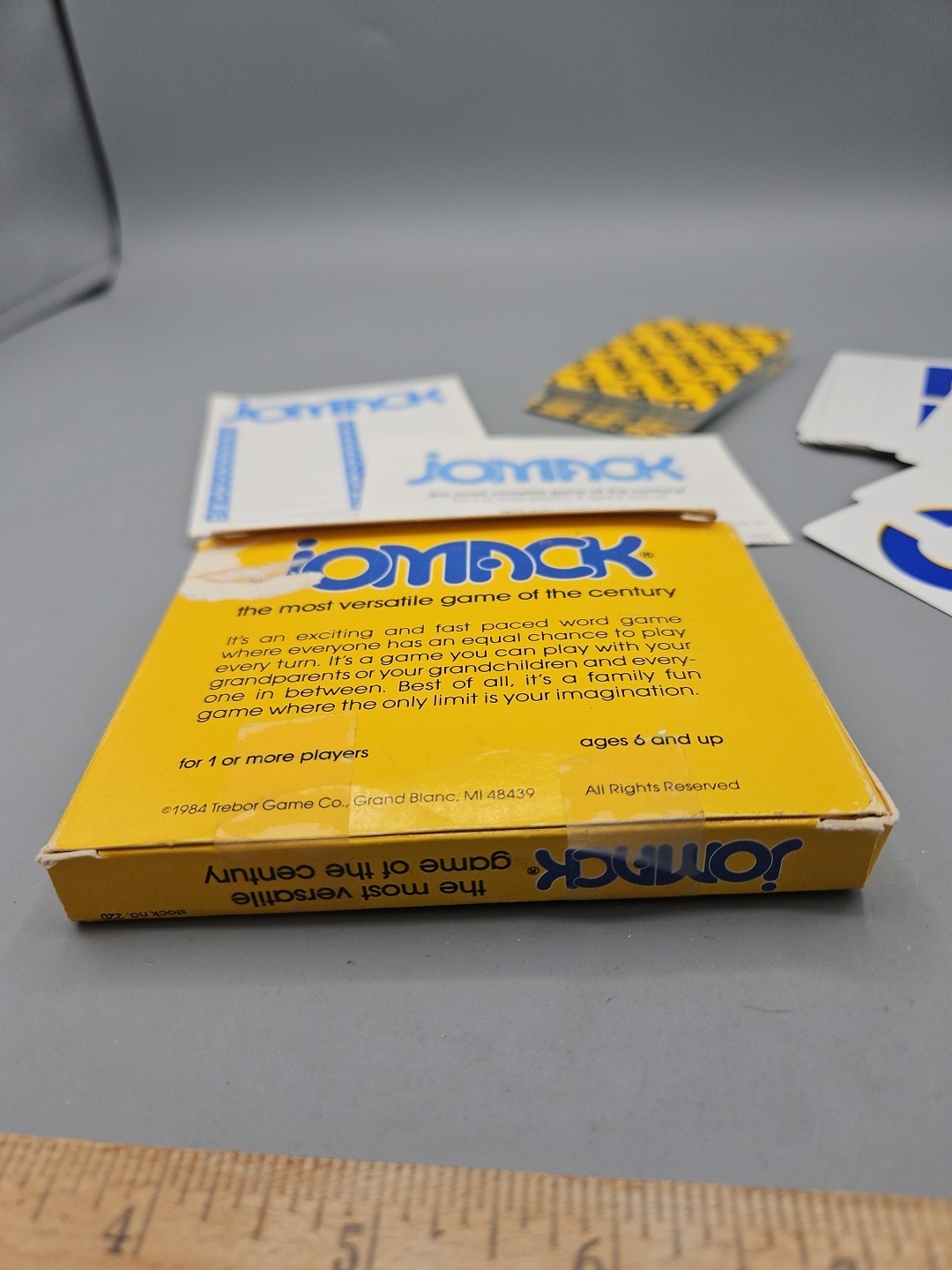 Jomack 1984 Trebor Game Co Rare Complete Word Game Age 6+ Players 1 Or More