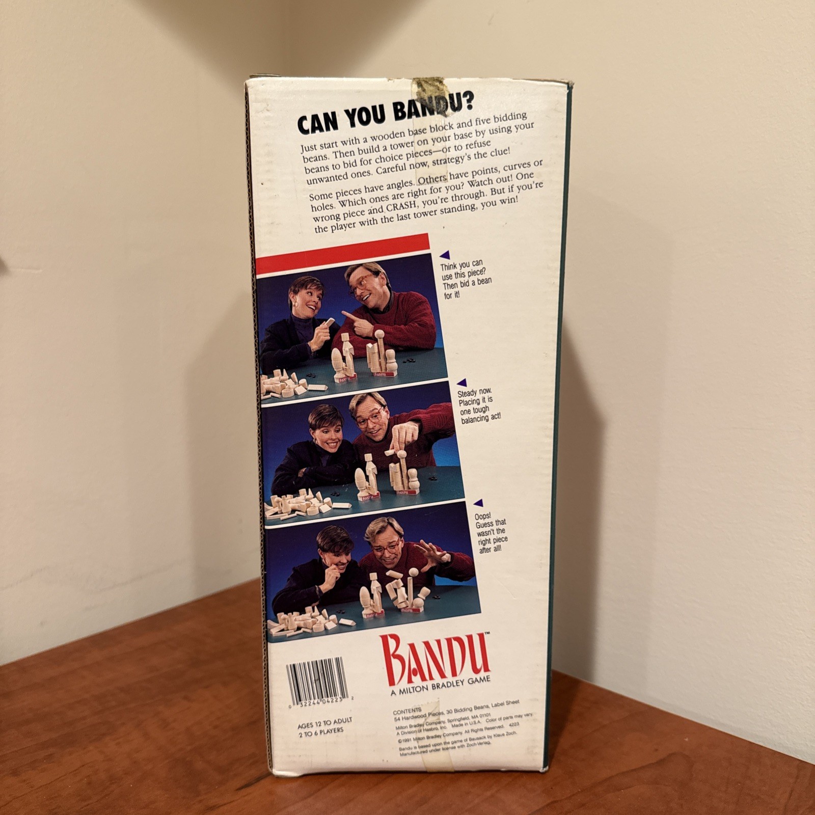 Bandu 1991 Board Game 100% Complete & Opened All Pieces with Box