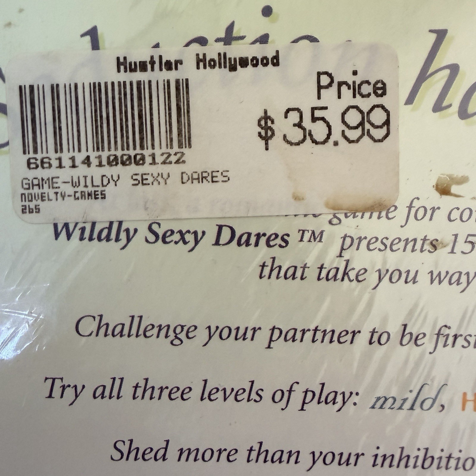 Vintage 1999 Wildly Sexy Dares Adult Couples Board Game Sealed Rare Date Night