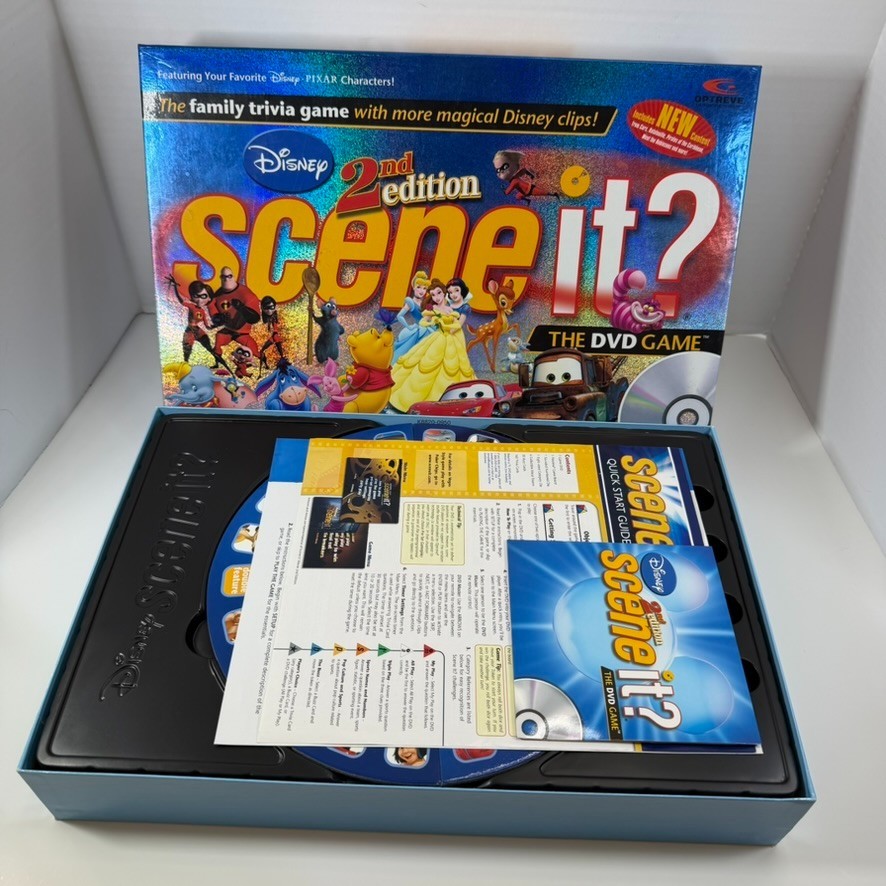 Disney Scene It? 2nd Edition DVD Board Game Complete Family Trivia EUC