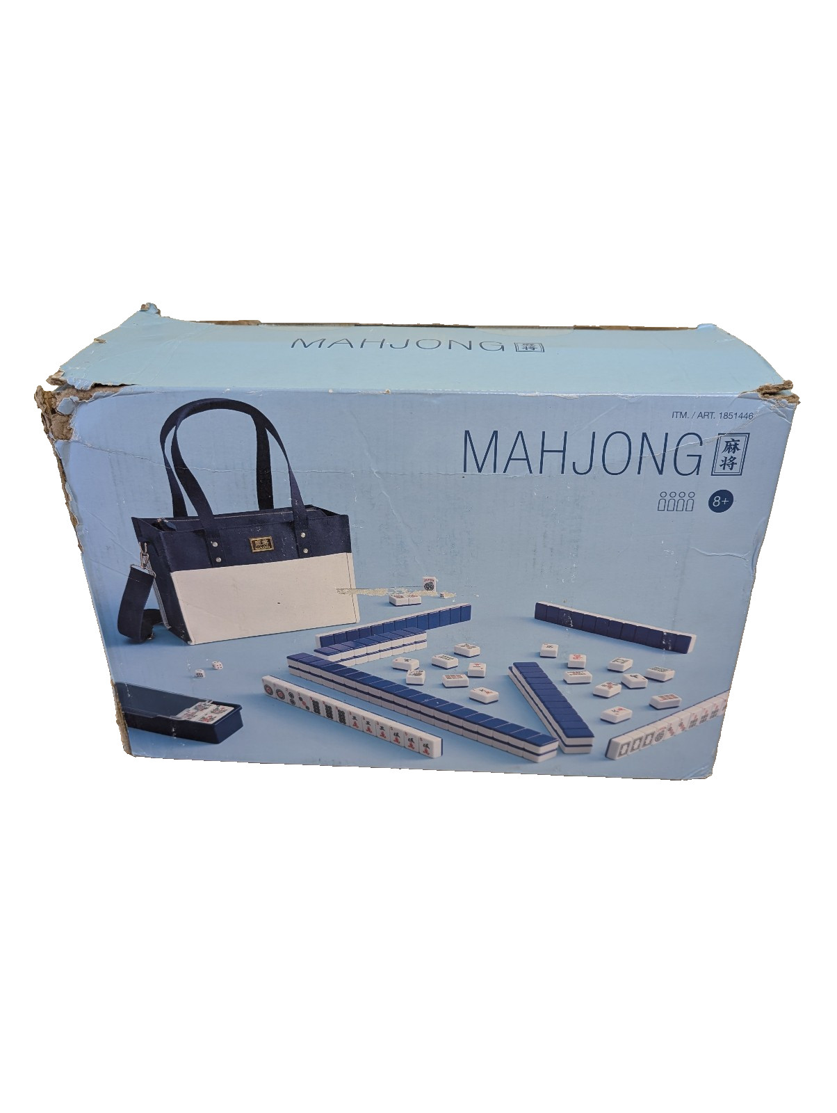 Mahjong Set With Carrier Tote Bag with Shoulder Strap Winning Solution American