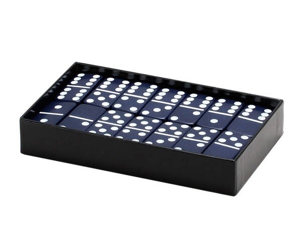 Dominoes Double 6 Six Standard Size Blue Color Tile Game Set New