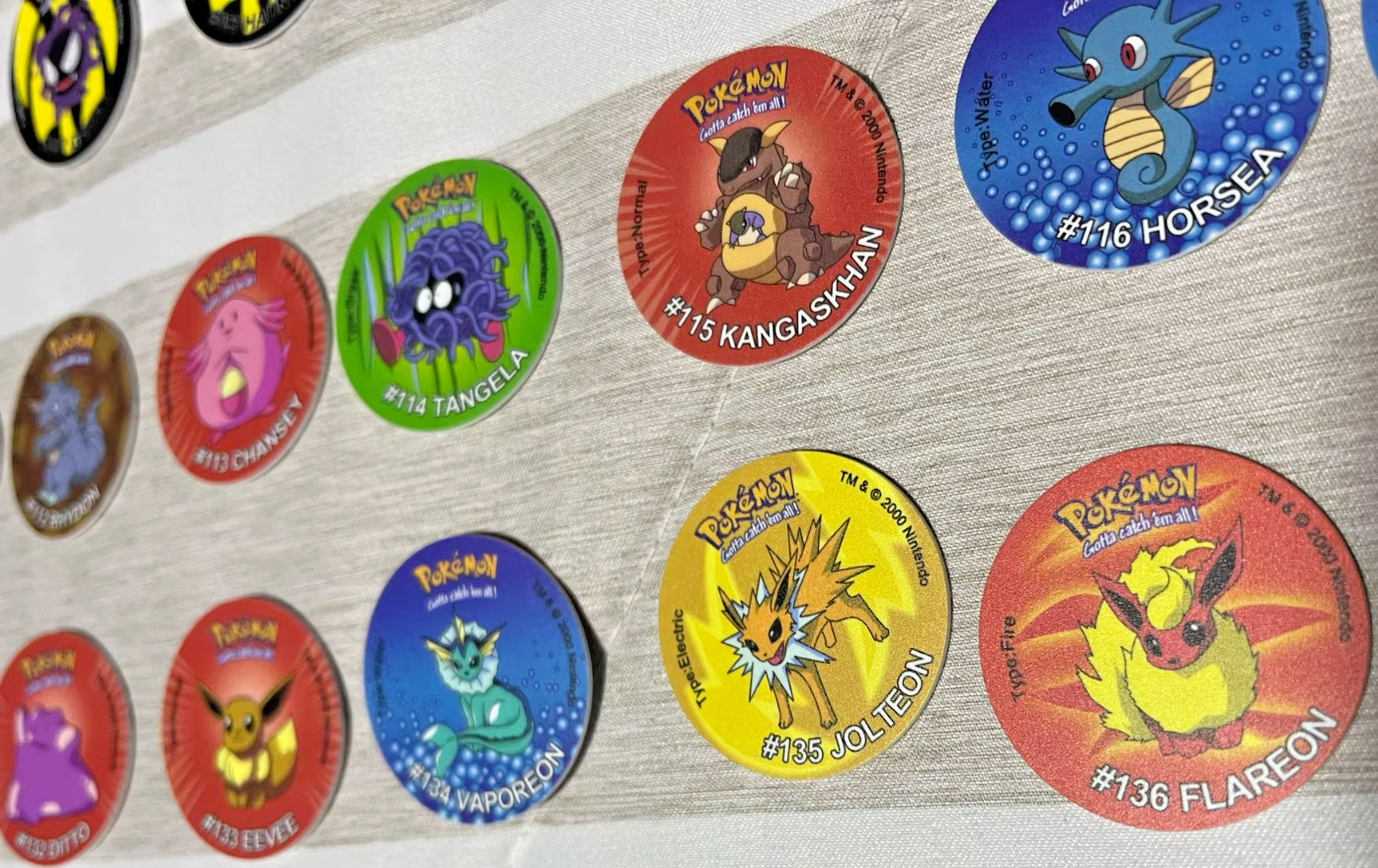 Pokemon Tazos 151/151 Generation 1 – With Plastic Bottle