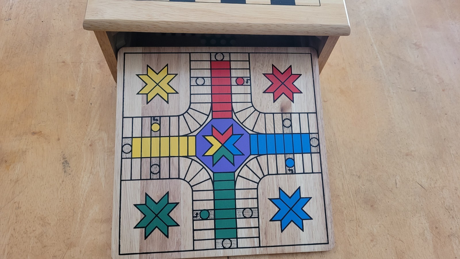 Vintage Multiple Classic Ten Games Solid Wood Boards “Game House”