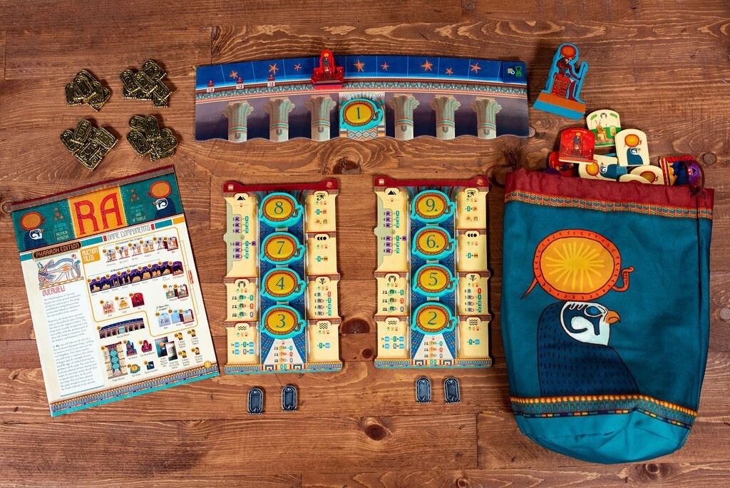Ra Deluxe / Pharaoh Edition / Gamefound Exclusive Board Game / Metal Coins +More