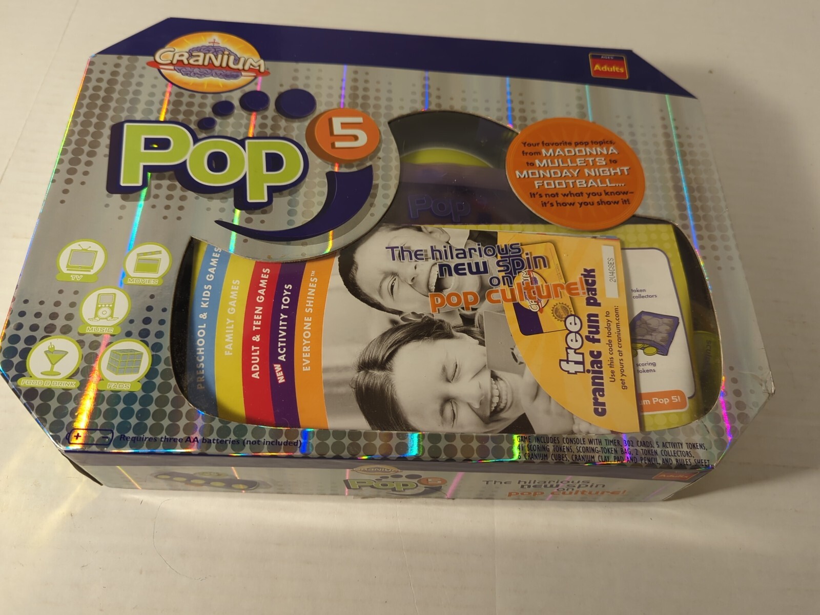 Cranium- Pop 5 Pop Culture Trivia Electronic Game. Age Adult great condition