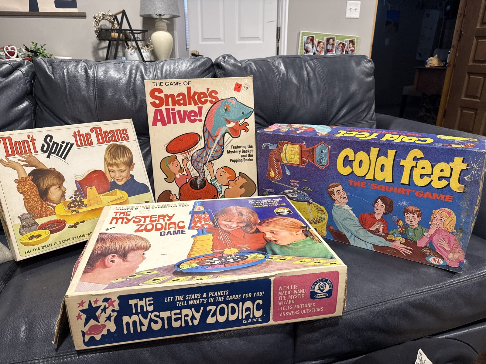 60s Games Lot- Don’t Spill the Beans, Mystery Zodiac, Cold Feet, Snakes Alive