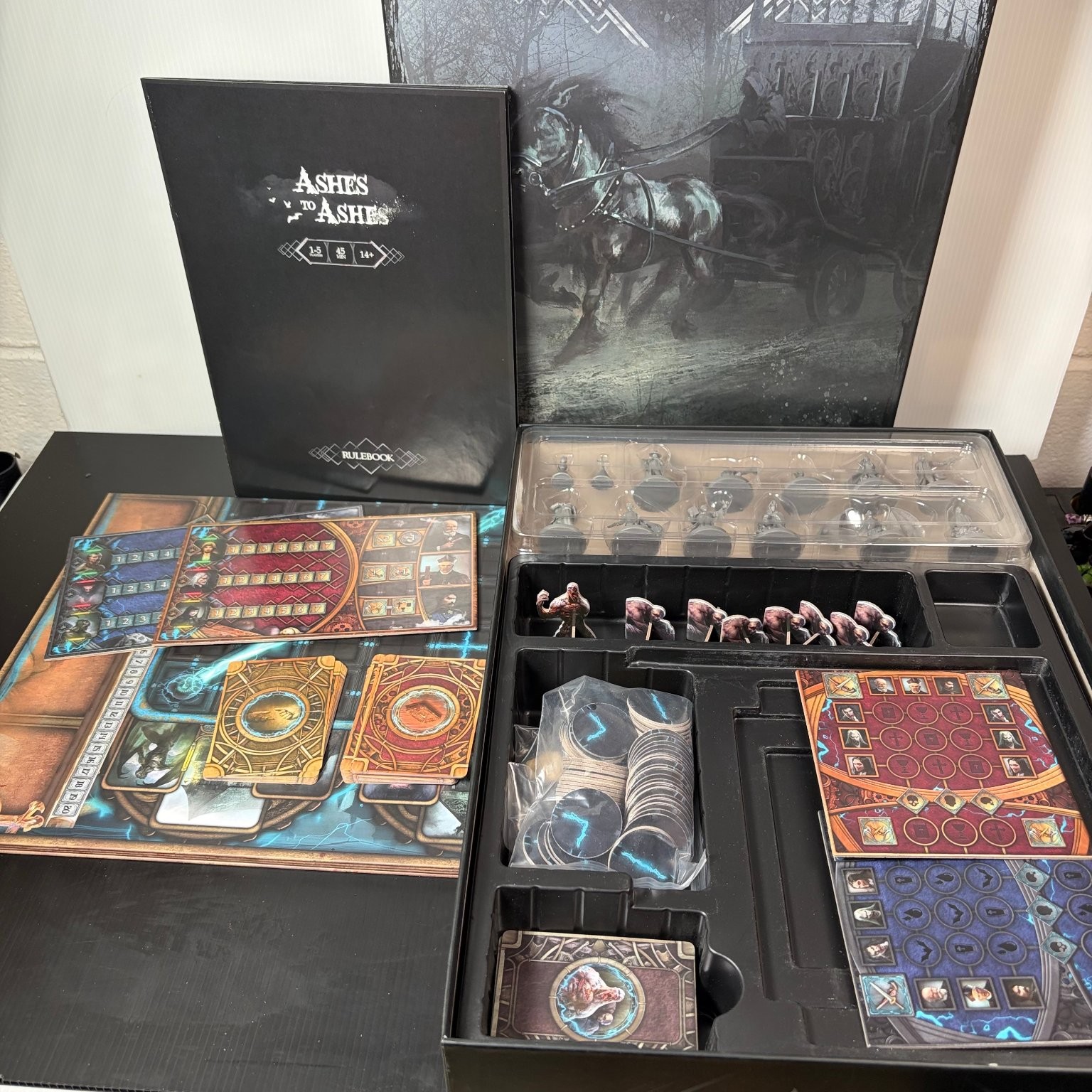 Ashes to Ashes Kickstarter Exclusive Board Game 1-5 Players Ages 14+ Complete