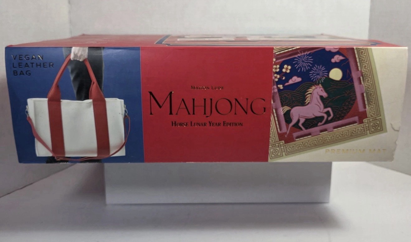 Maison Lude MAHJONG HORSE LUNAR YEAR EDITION – Carry Bag – 160 Tile Set -NIB