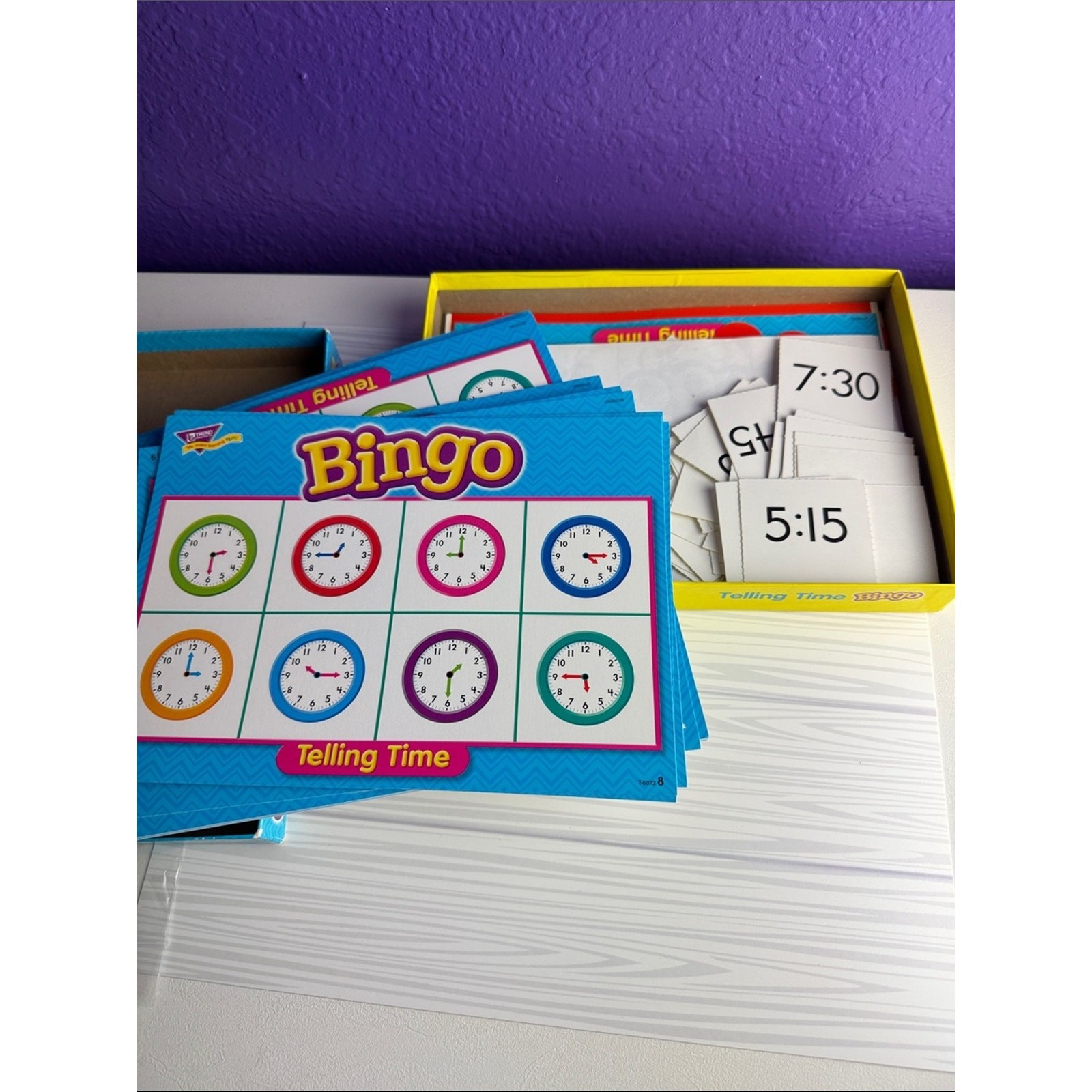 Telling Time Bingo Game Educational Homeschool Math Teacher Resource Learning