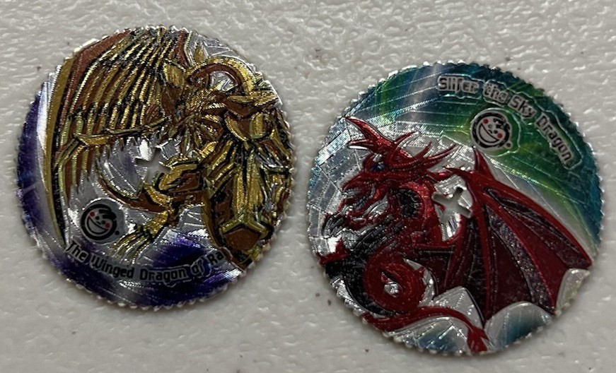 Yu-Gi-Oh Chokas/ Tazos / Pogs. Sabritas. Lot Of 11. Shiny