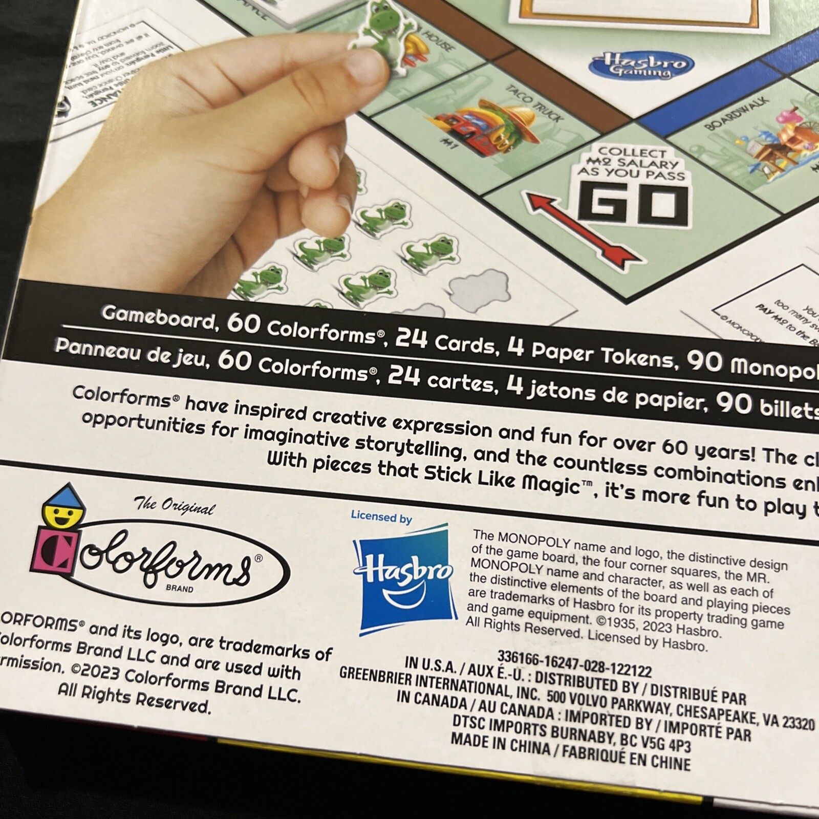😍Colorforms Brand Monopoly Junior Game Ages 5+ As Pictures