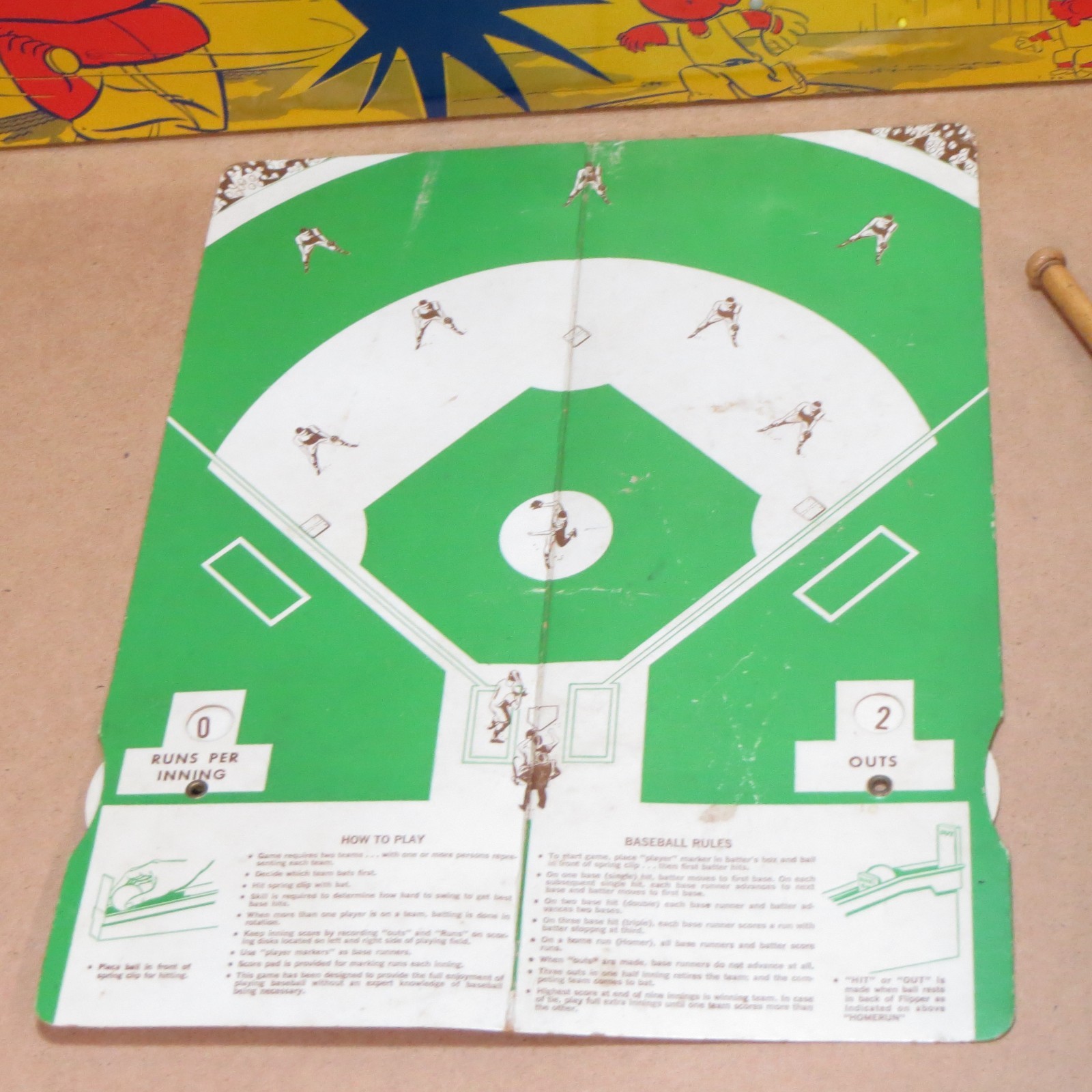 Vintage 1960’s Dennis The Menace Baseball Game Multiple Products Corp Tin Litho
