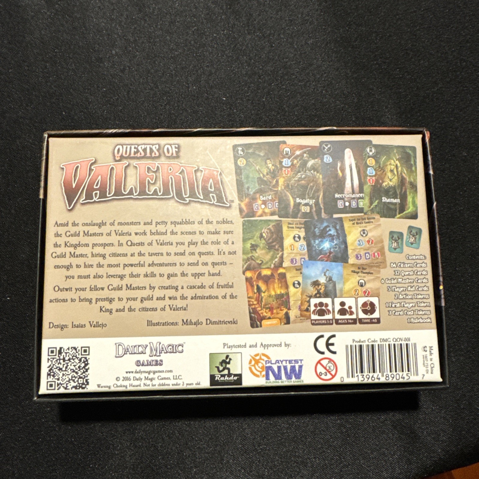 Daily Magic Boardgame Quests of Valeria Box NM