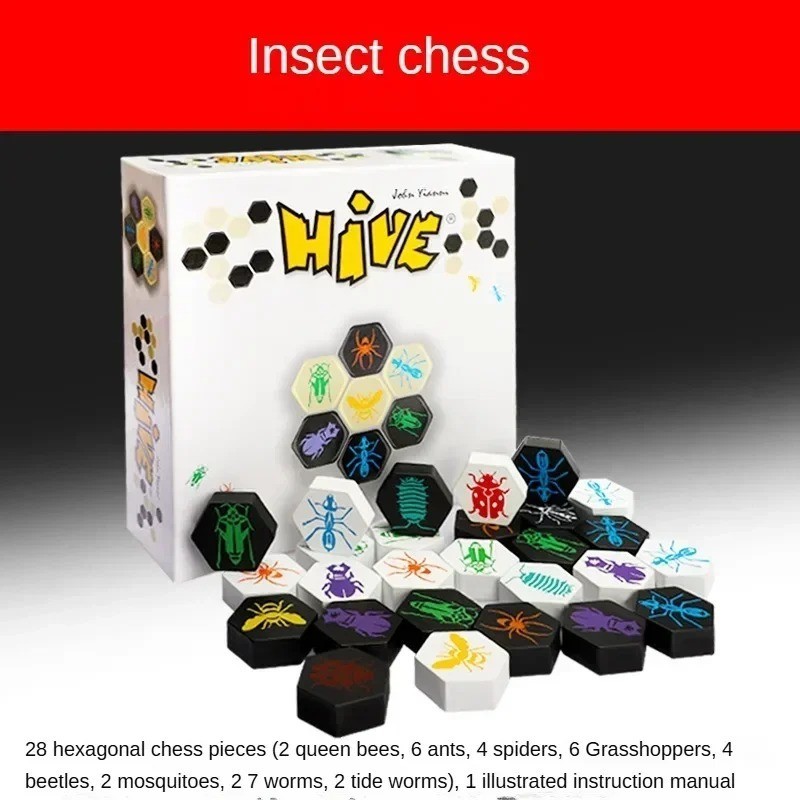 Hive Board Game 2 Player Family Fun Strategy Travel Party Entertainment Game