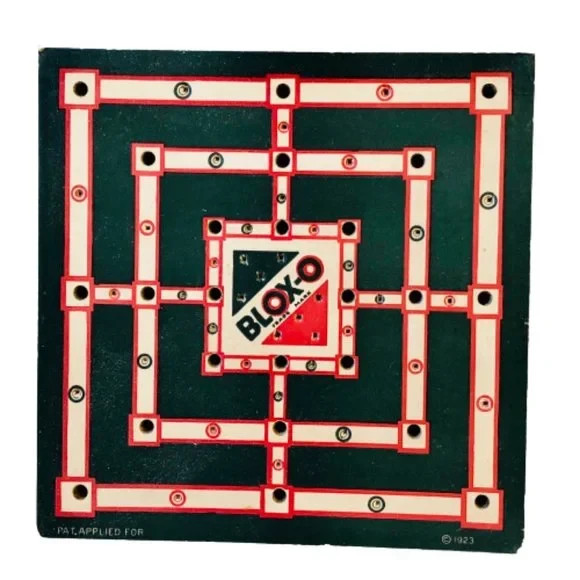 BLOX-O Peg Board Game By Lubbers & Bell From 1923 As Is
