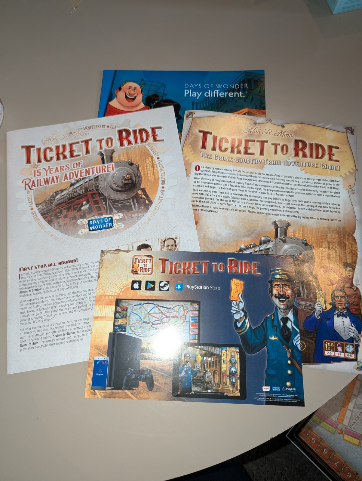 Ticket To Ride 15th Anniversary special Edition Days of Wonder Complete, sleeve
