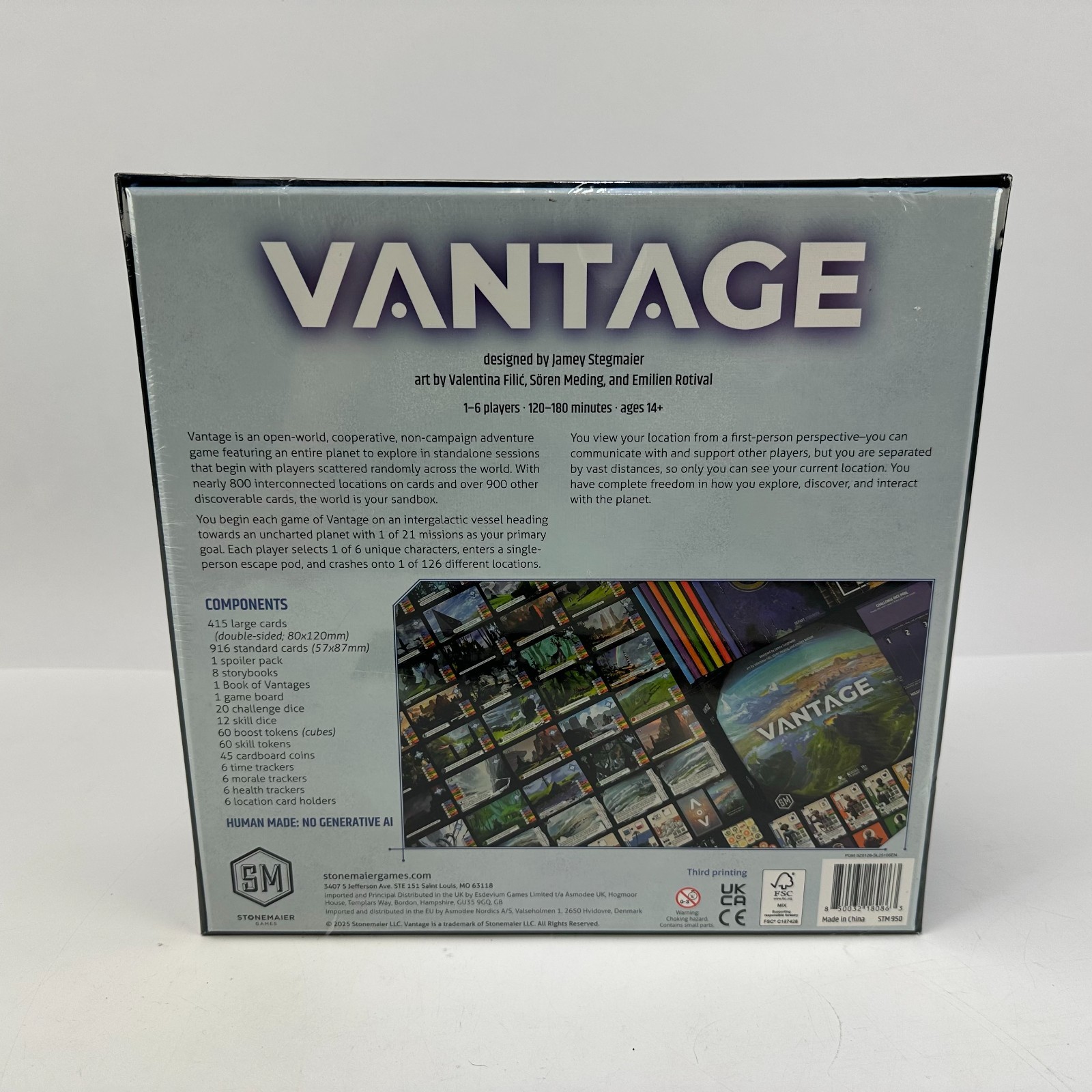 New Factory Sealed Vantage Board Game | Stonemaier SM Games Third Printing