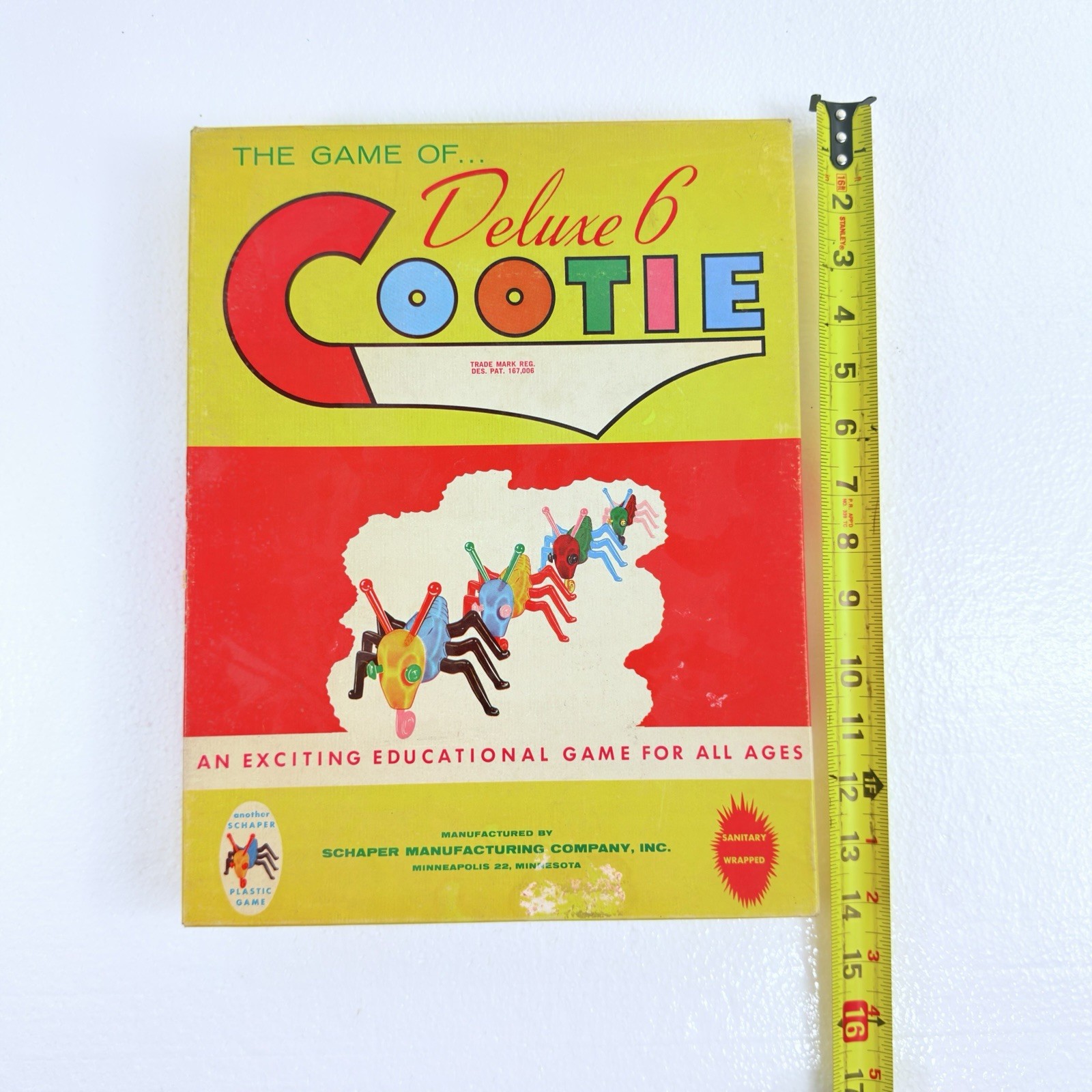 Vintage Schaper Manufacturing Co. 1949 The Game Of Deluxe 6 COOTIE Near Complete