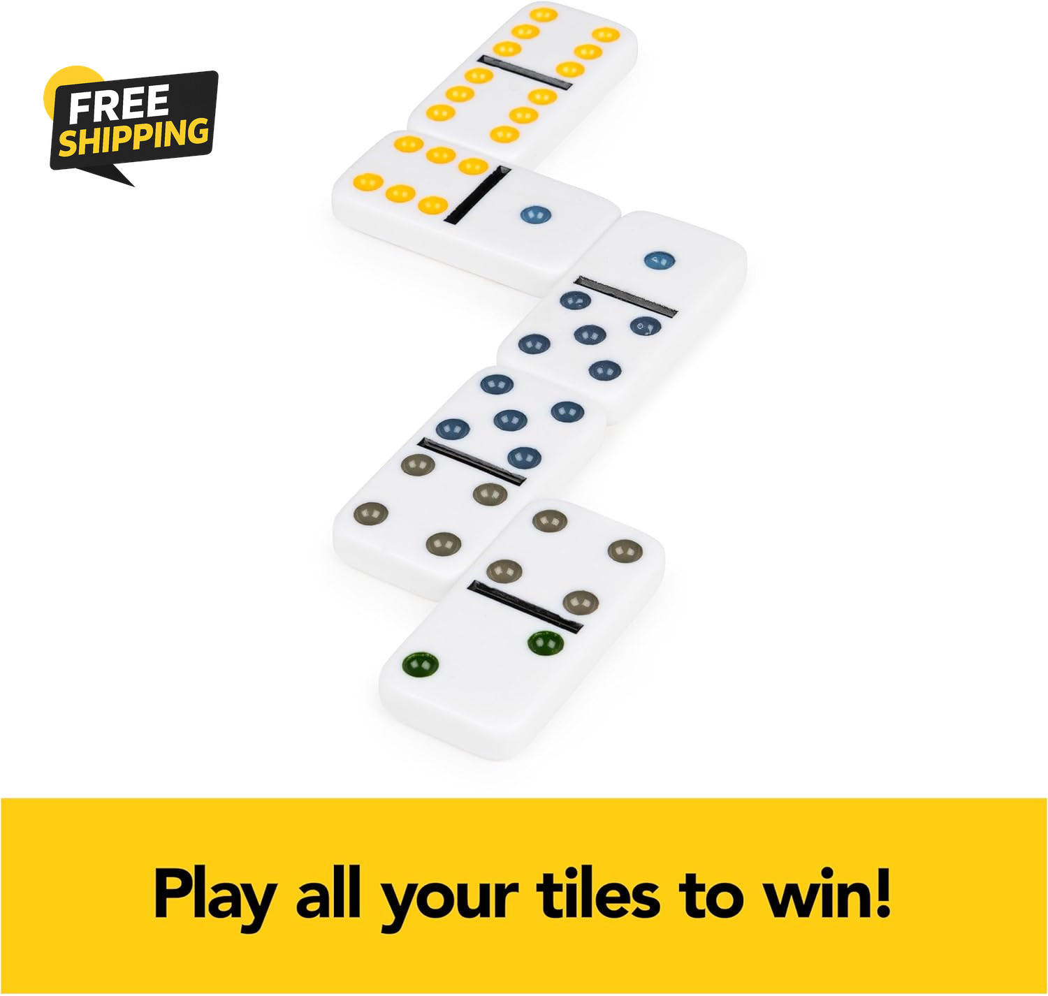 Spin Master Games, Mexican Train Dominoes Set in Aluminum Carry Case