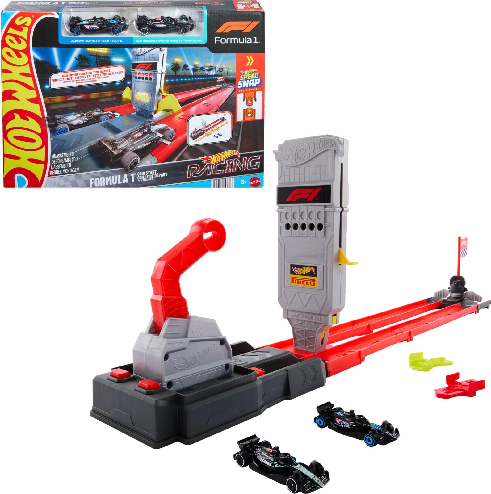 Hot Wheels F1 Racing Track Set 2 Die Cast 1 64 Scale Officially Licensed Formula