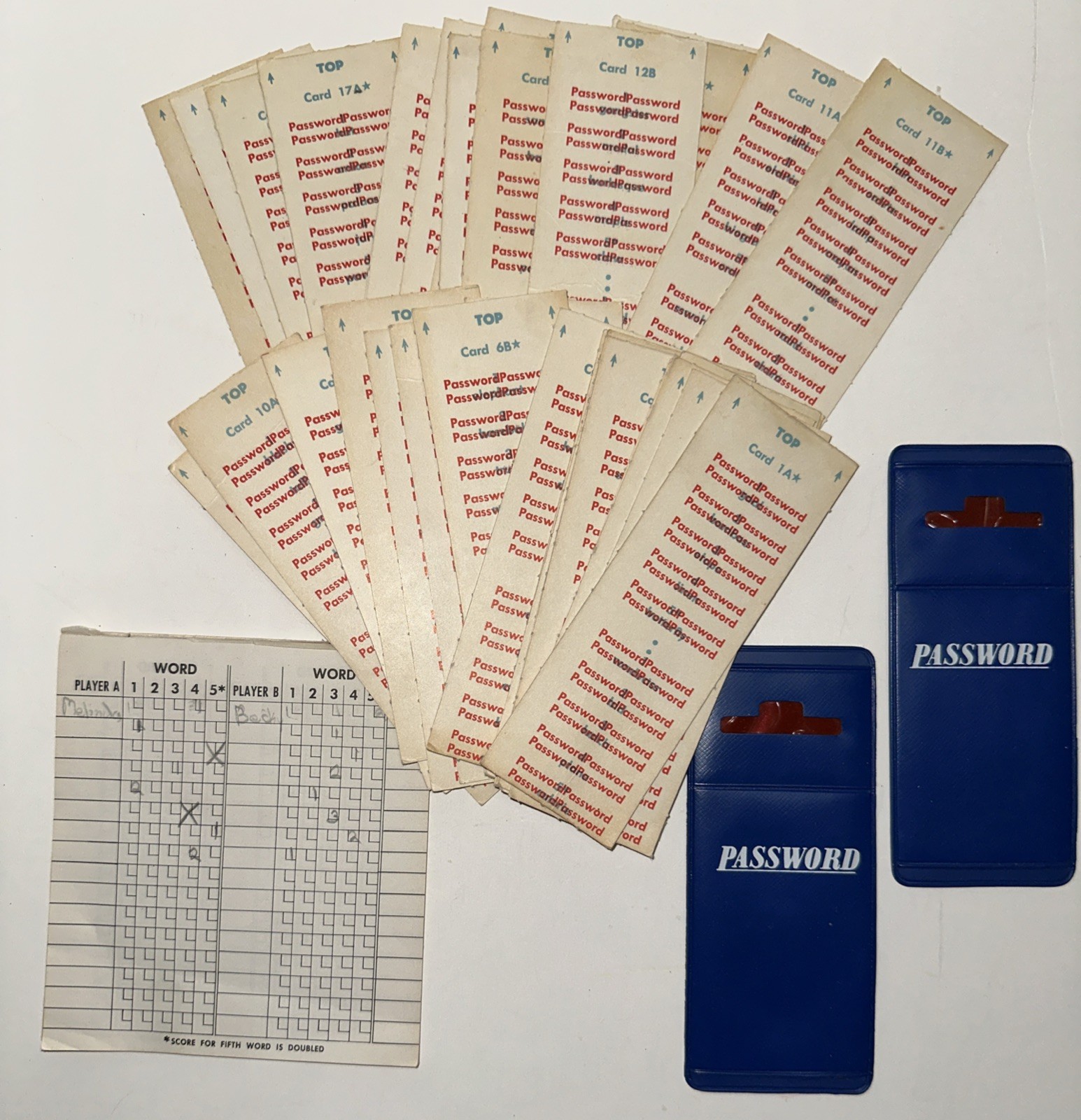 1962 PASSWORD Volume Two Replacement Cards Readers Milton Bradley