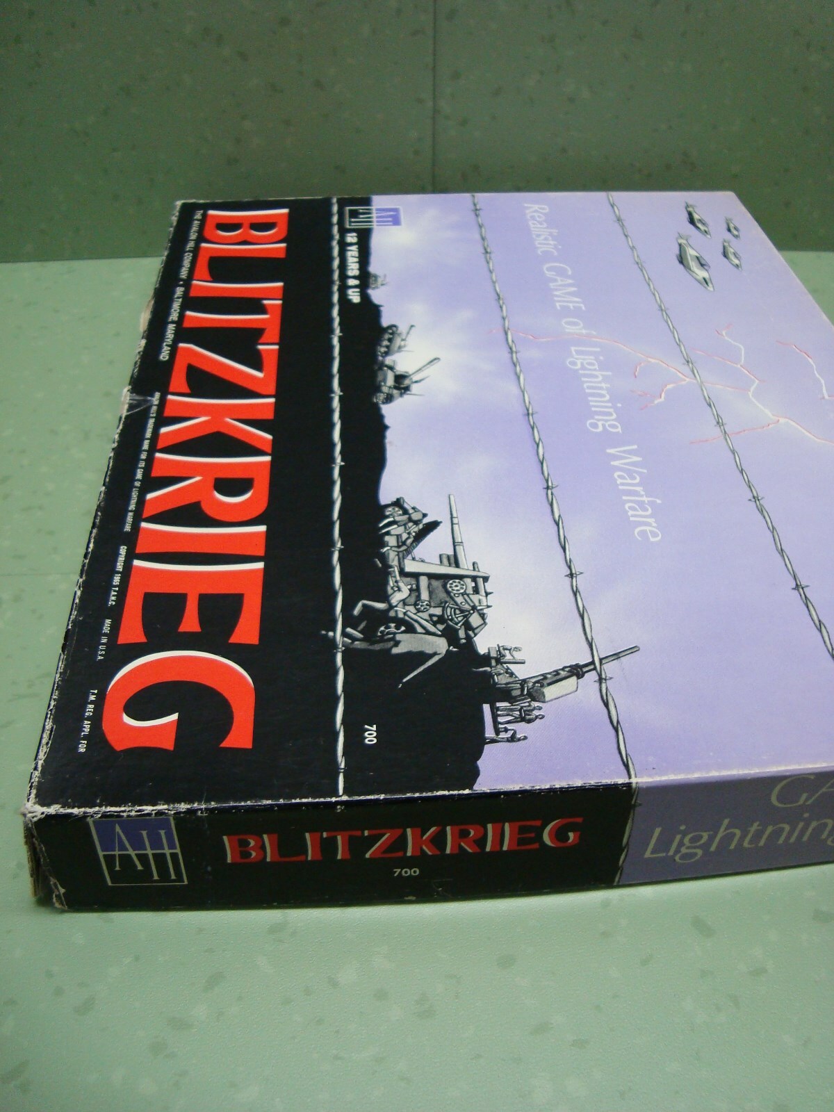 1965 Blitzkrieg Lightning Warfare Game The Avalon Hill Company Partially Punched