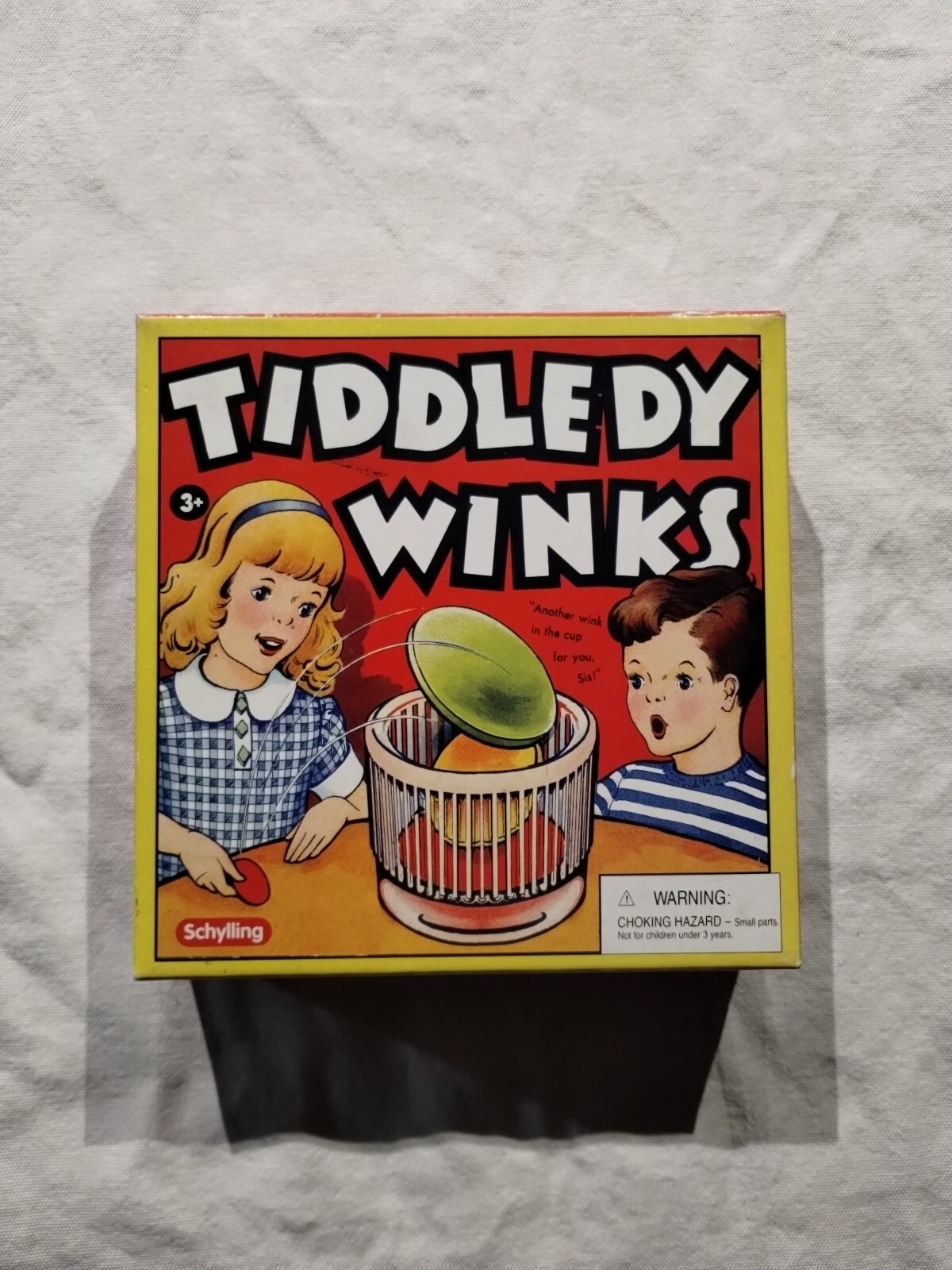 Tiddledy Winks Game w/Colorful Box model 8212 Vintage Christmas Fun for Kids NOB