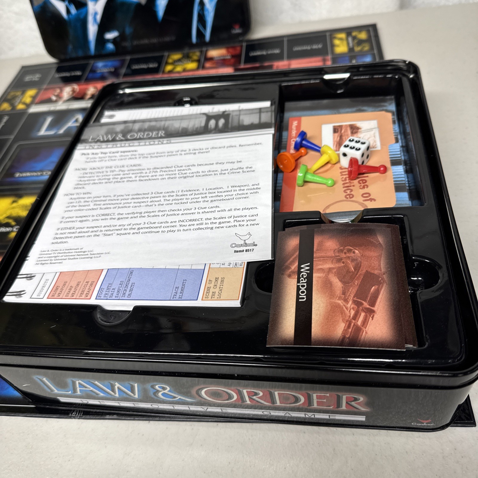 Law & Order Detective Game In Tin Box Complete Cardinal Ages 13 And Up
