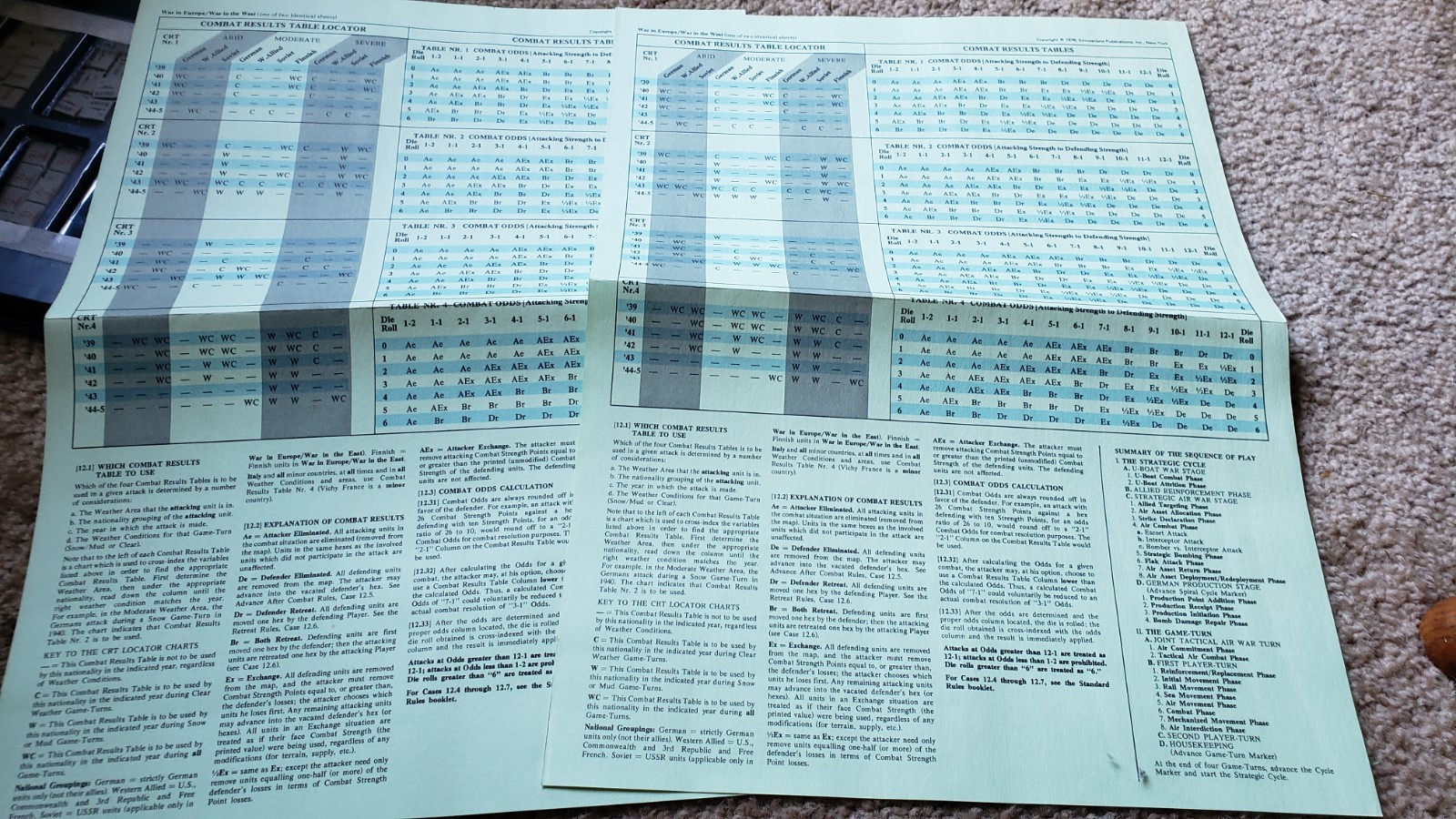 War in the West SPI VINTAGE GAME 1976 LOOK AT EVERYTHING!