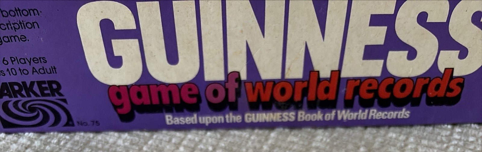 Guinness Game of World Records 1975 VTG Parker Brothers #75 Sterling Publishing