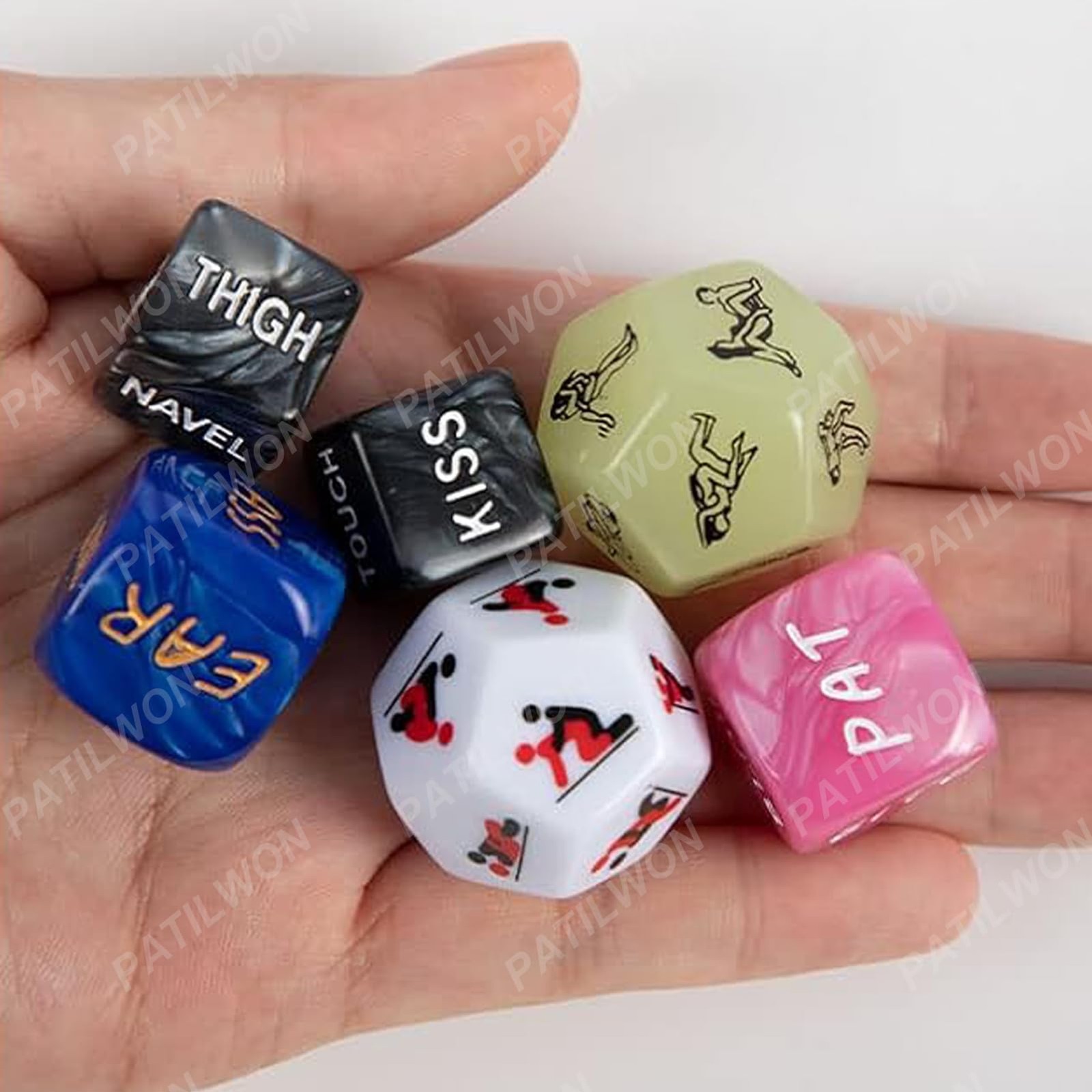 6 PCS Sex Dice Positions Sex Game Toys, Glow Dice for Date Night, Romantic A…
