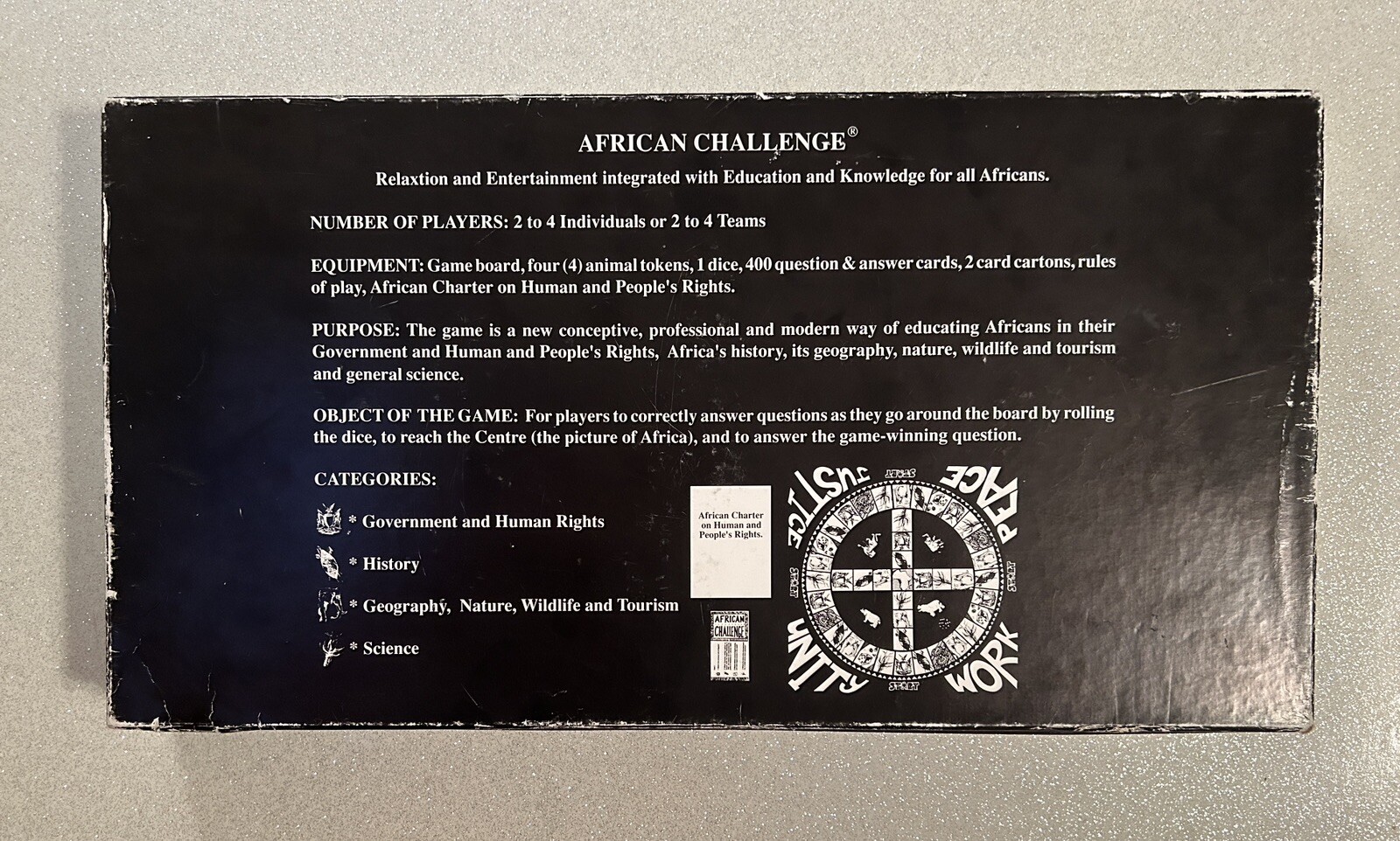 African Challenge Educational Board Game, 1993, Namibian, COMPLETE
