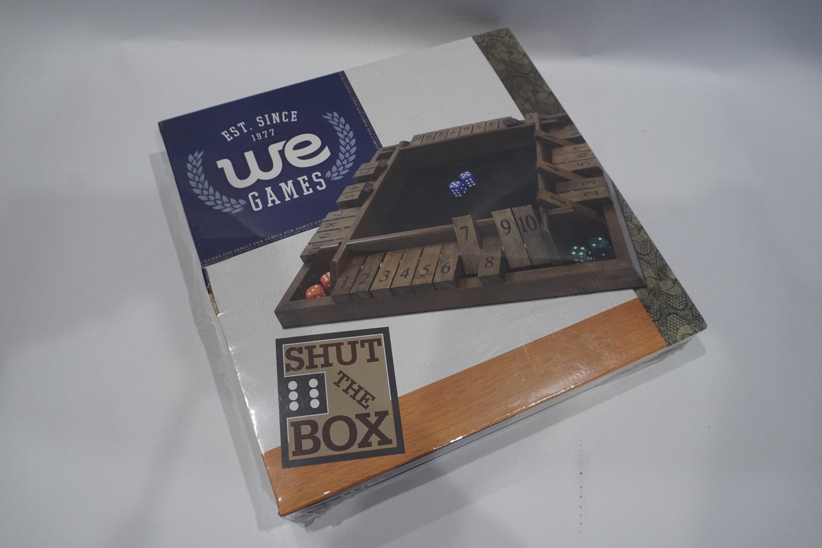 WE Games 4 Player Shut The Box Dice Game,Walnut Stained Wood Large Size NEW