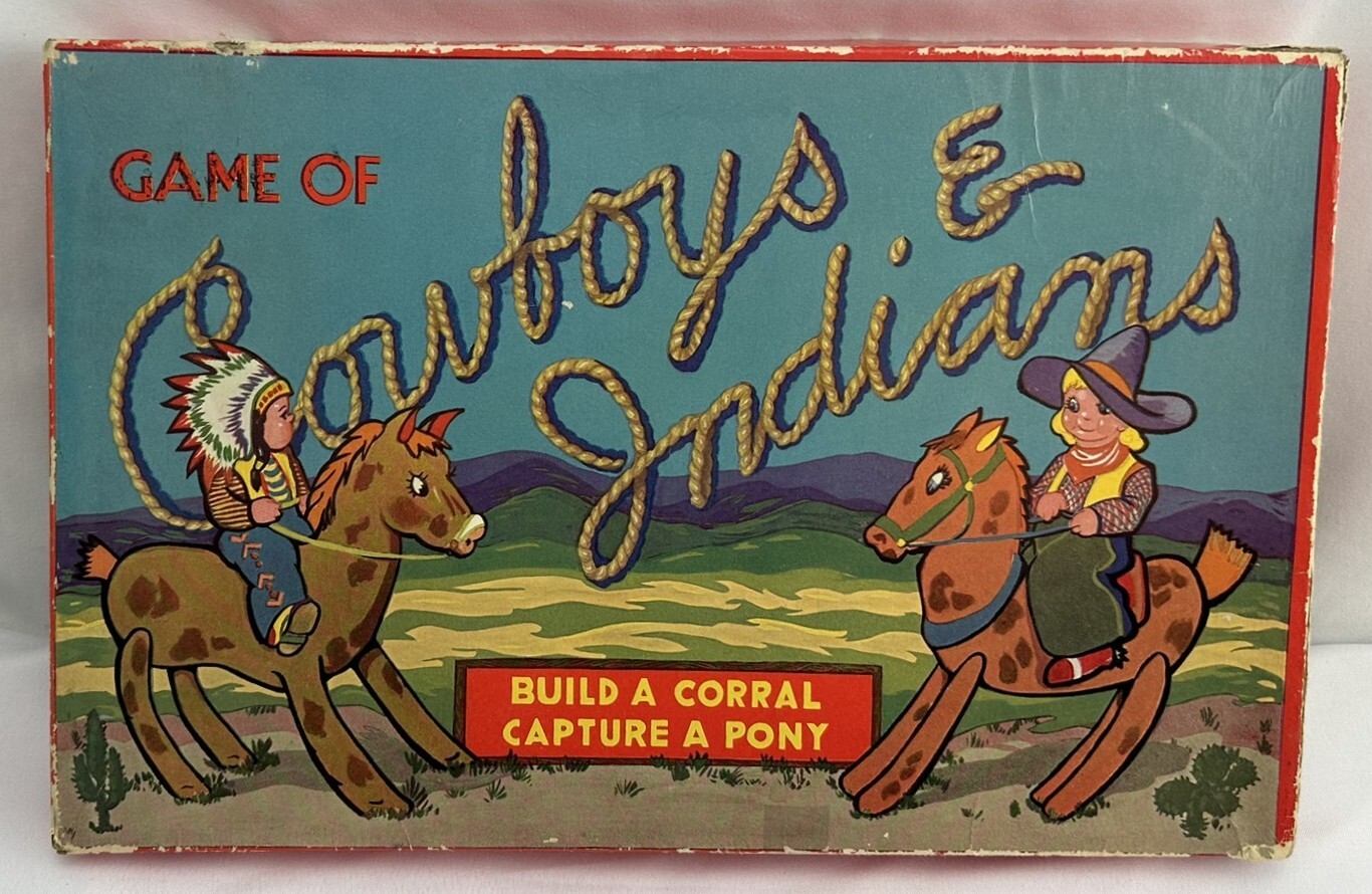 1950 Cowboys and Indians Game by Gabriel in Good Condition FREE SHIPPING