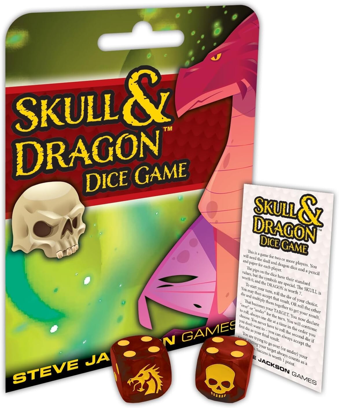 Skull & Dragon Dice Game Press Your Luck Steve Jackson SJG131358 Family Party