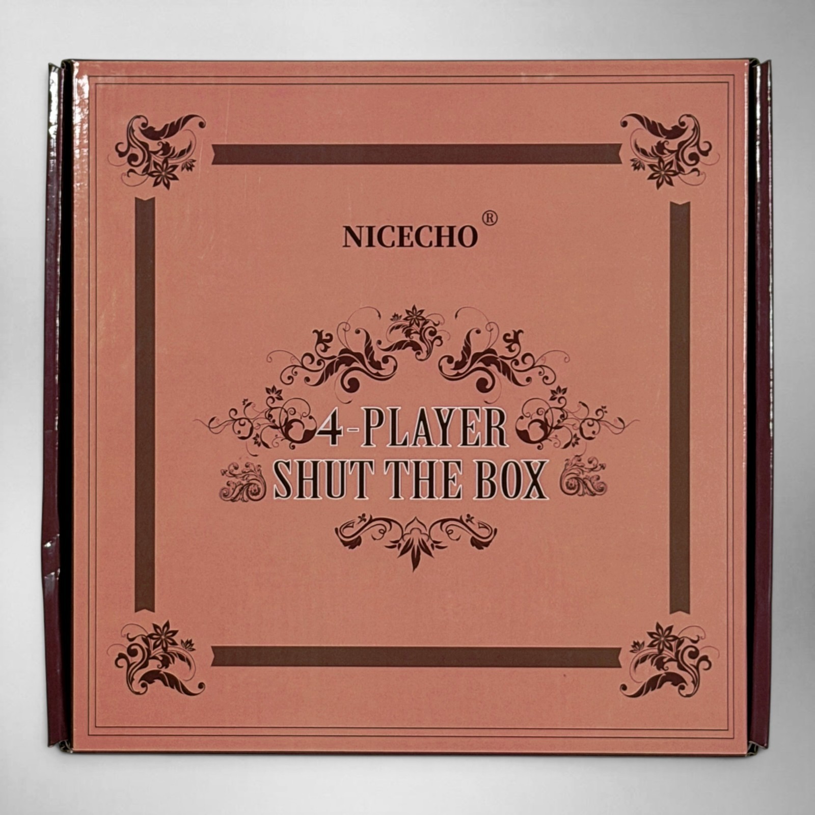 Nicecho Shut The Box Wooden Dice Game 4 Player New Open Box Complete Family